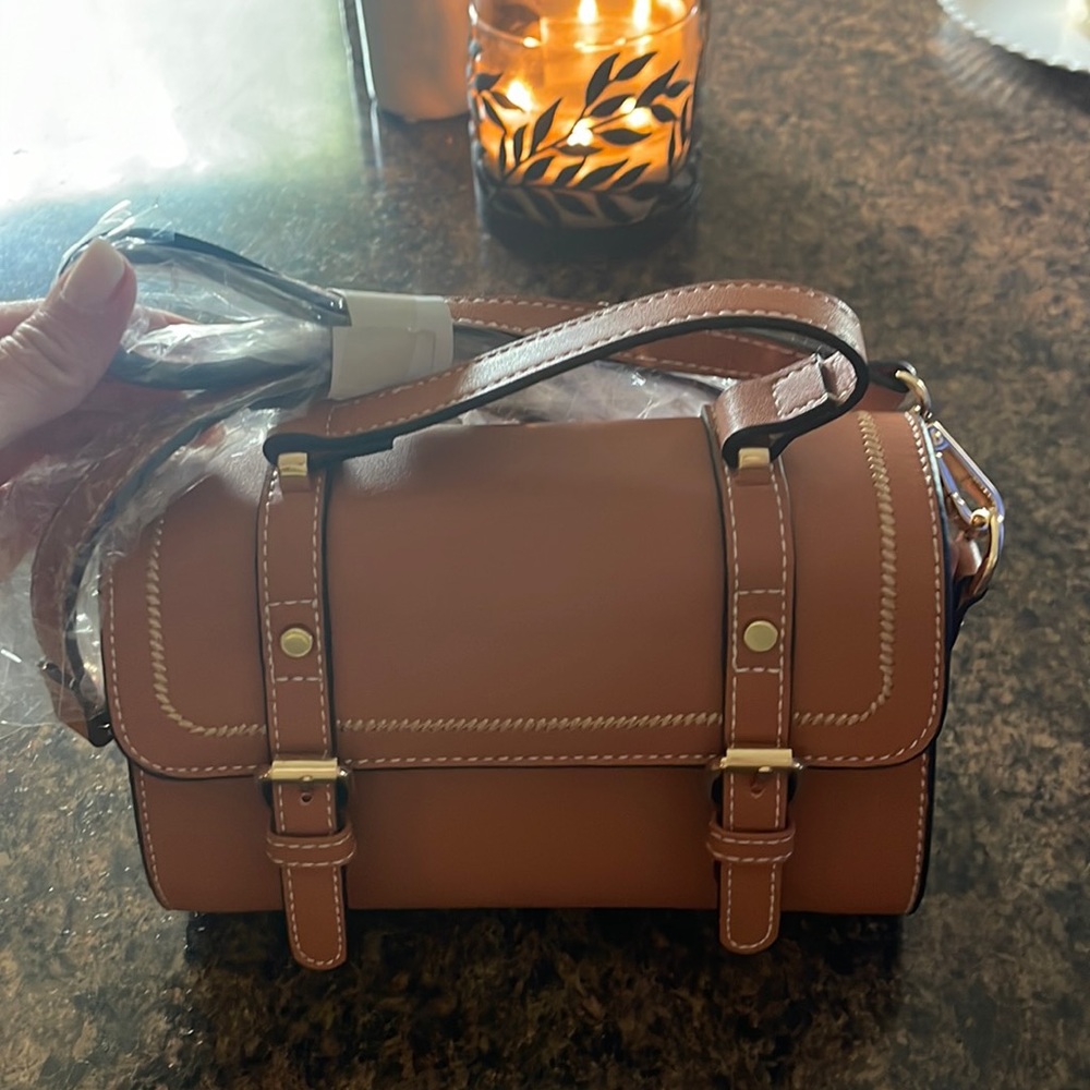 Brown crossbody bag from Paris France